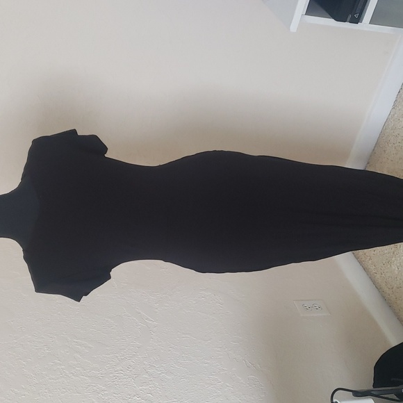 Black faux wrap dress - Picture 3 of 3